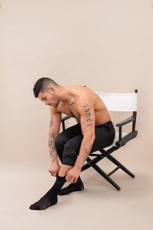 
                  
                    Chaussettes hautes (compression légère 8-15 mmHg)
                  
                